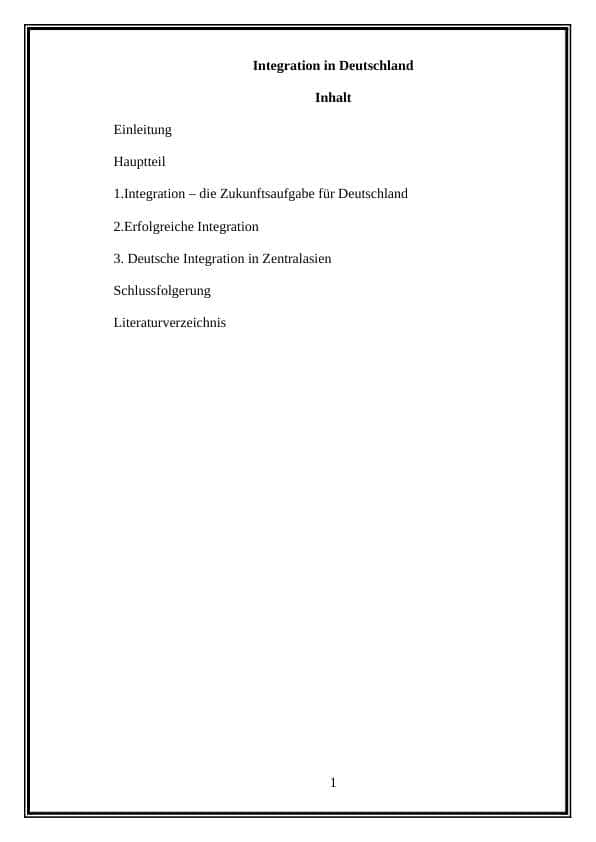 Integration in Deutschland