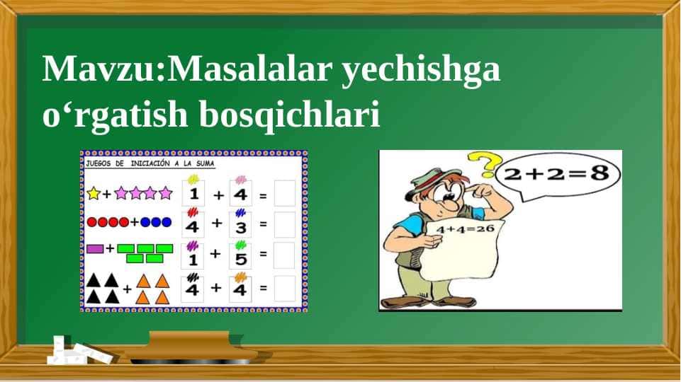 Masalalar yechishga oʻrgatish bosqichlari