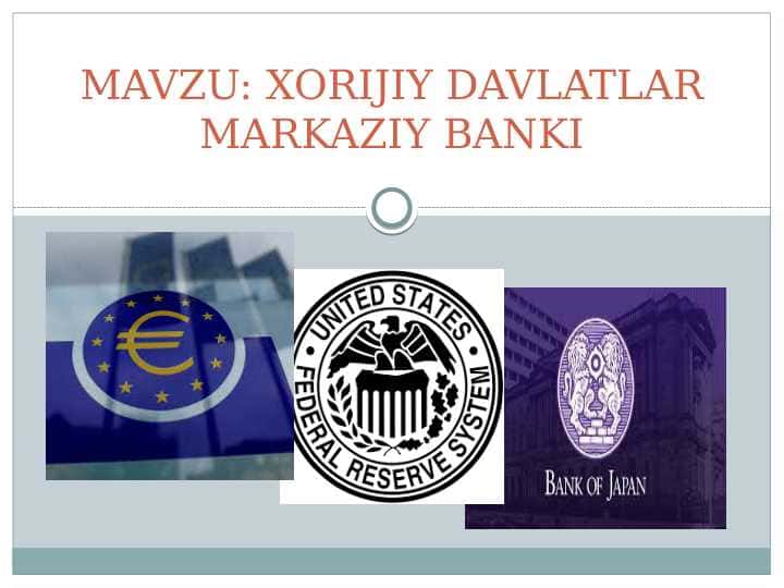 Xorijiy davlatlar Markaziy banki