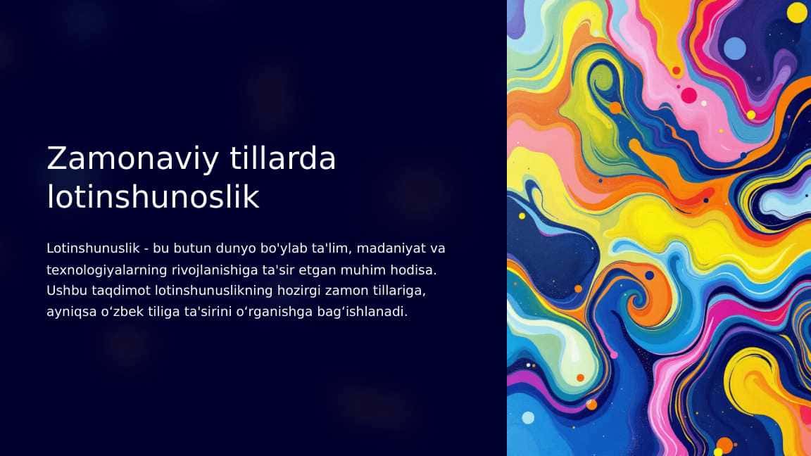 Zamonaviy tillarda lotinshunoslik