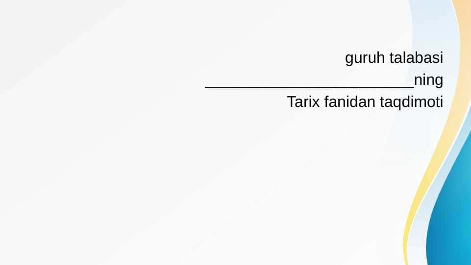 O'zbek davlatchiligining tarixiy bosqichlari: