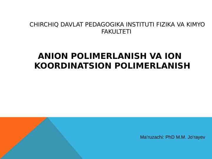 Polimerlar kimyosi