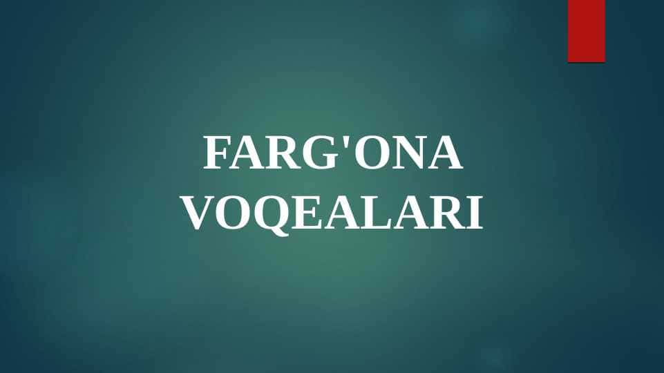 Farg'ona voqealari