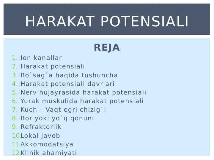 Harakat potensiali