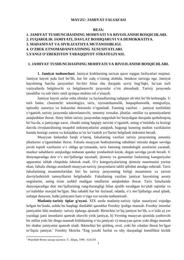 JAMIYAT FALSAFASI
