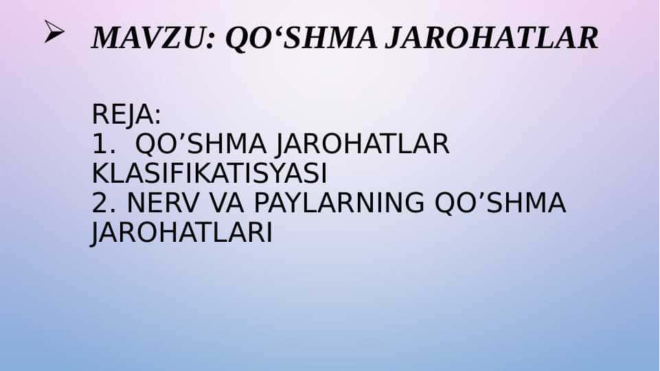 qo‘shma jarohatlar