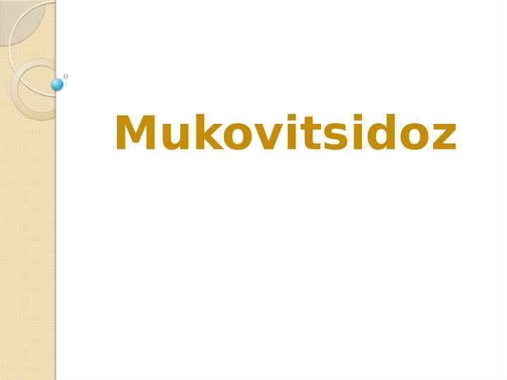 Mukovitsidoz