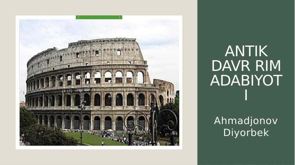 Antik davr Rim adabiyoti