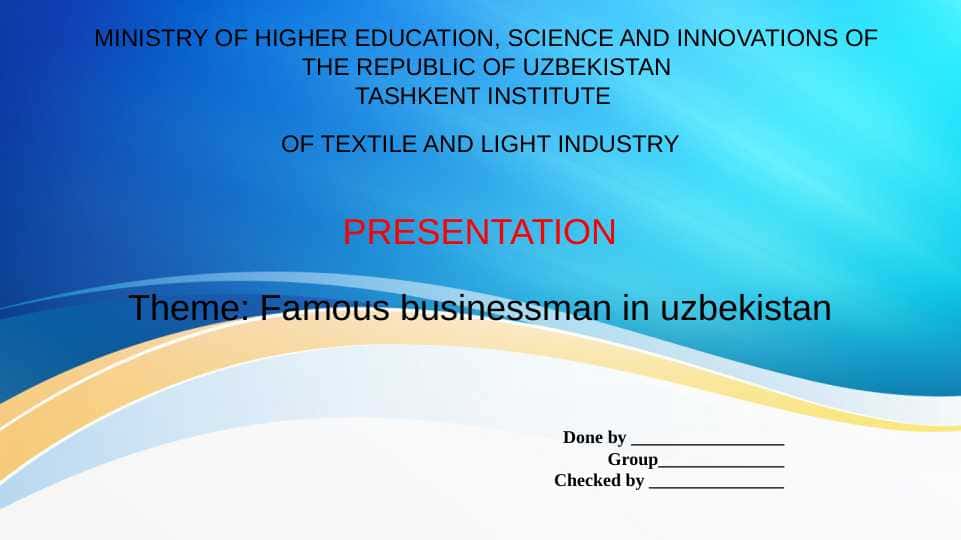 Famous businessman in uzbekistan