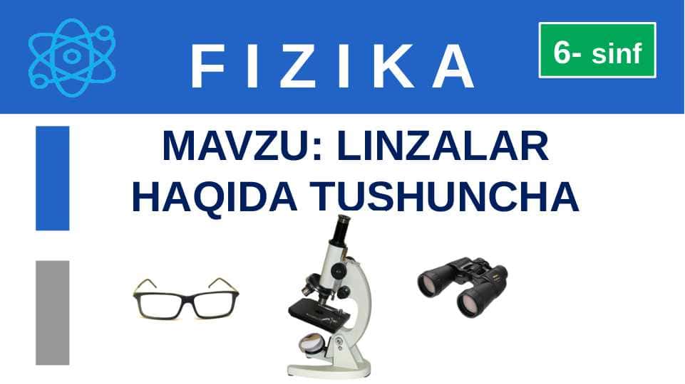 6-sinf fizika Linzalar haqida tushuncha