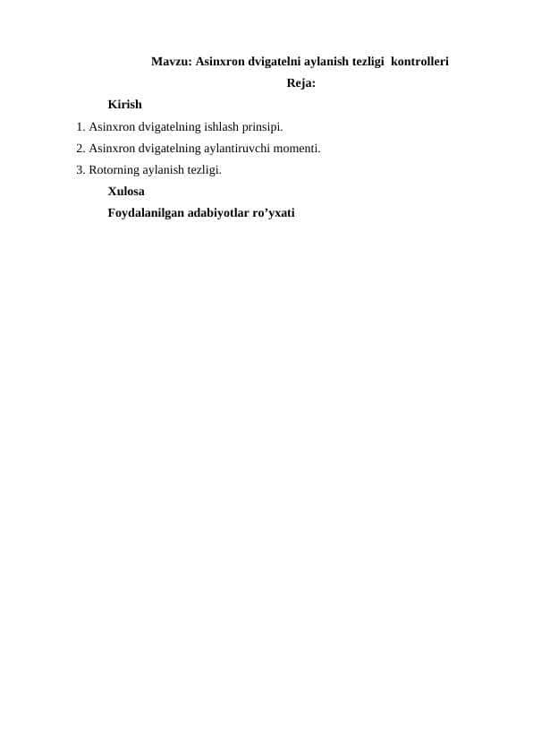 Asinxron dvigatelni aylanish tezligi kontrolleri .docx