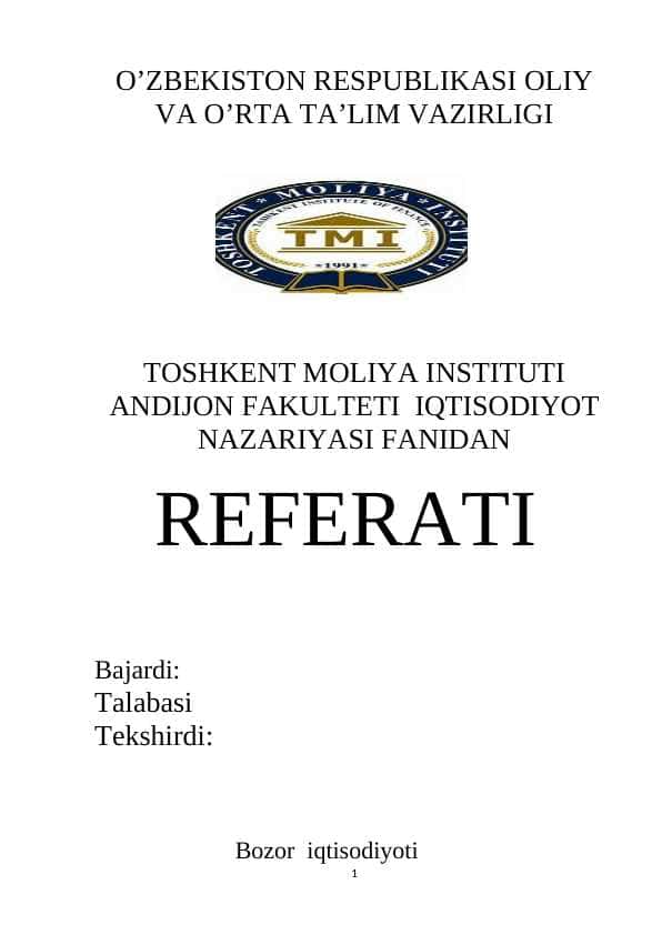Bozor iqtisodiyoti