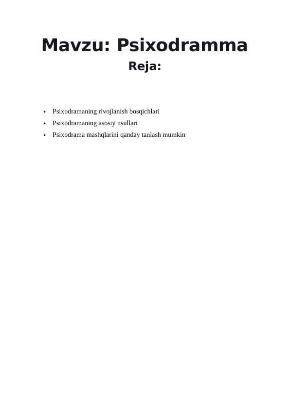Psixodramma