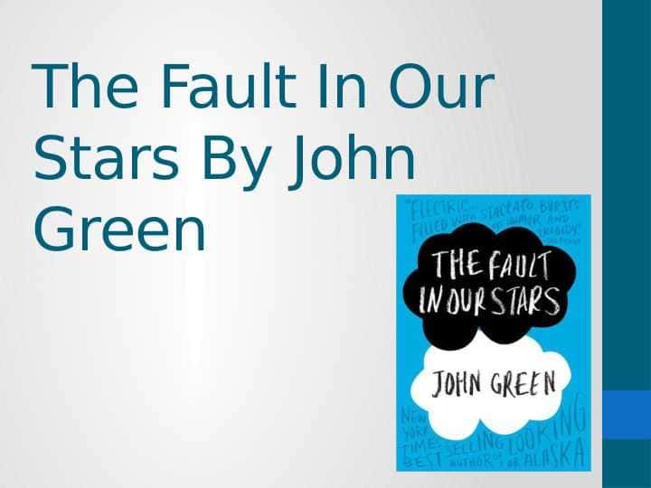 The fault in our stars