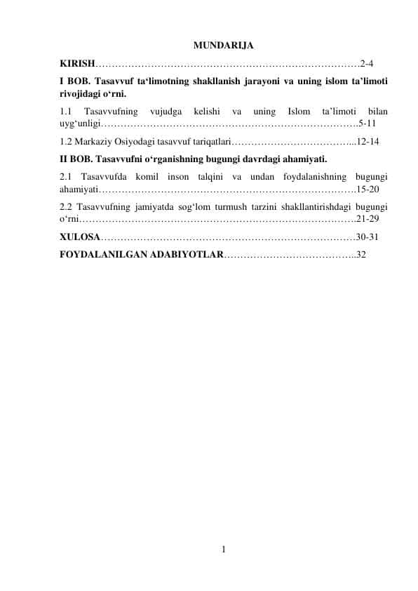Tasavvuf ta‘limotning shakllanish jarayoni va uning islom ta’limoti rivojidagi o‘rni