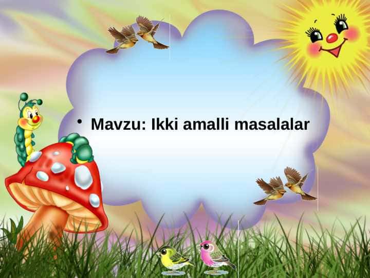 Ikki amalli masalalar