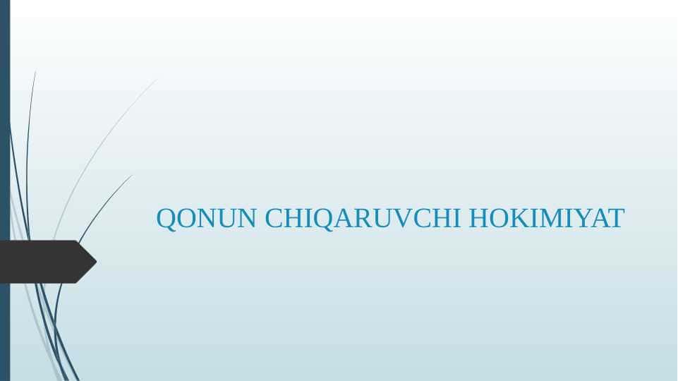 Qonun chiqaruvchi hokimiyat