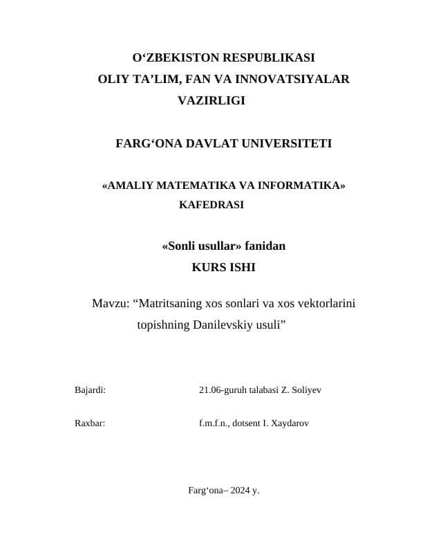 Minglik konsentiri bo'yicha masalalar yechishga o'rgatish.