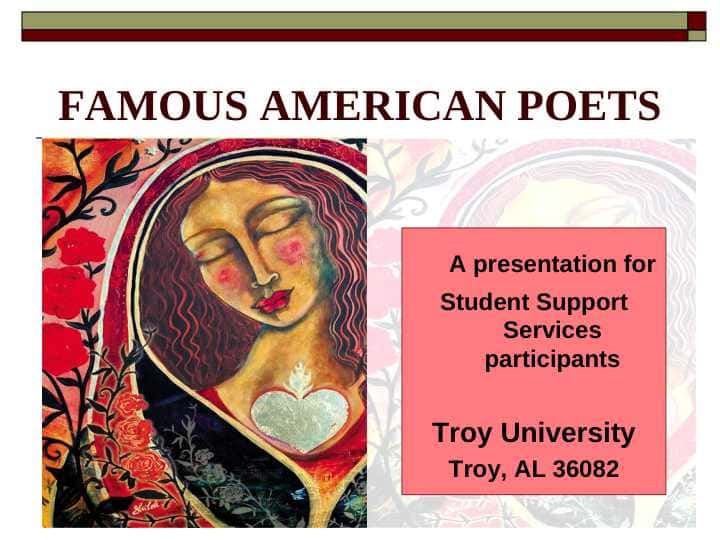 FAMOUS AMERICAN POETS