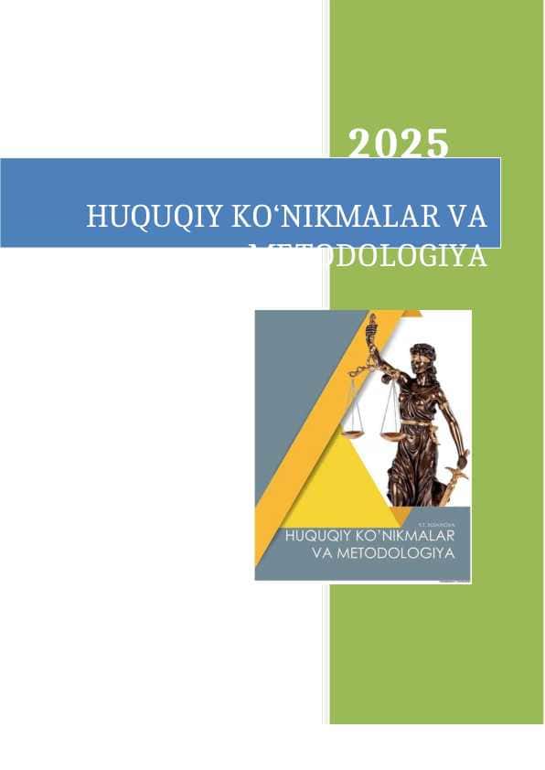 HUQUQIY KO‘NIKMALAR VA METODOLOGIYA