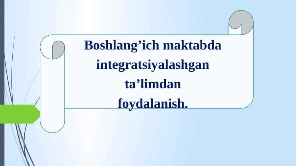 Boshlang'ich maktabda integratsiyalar