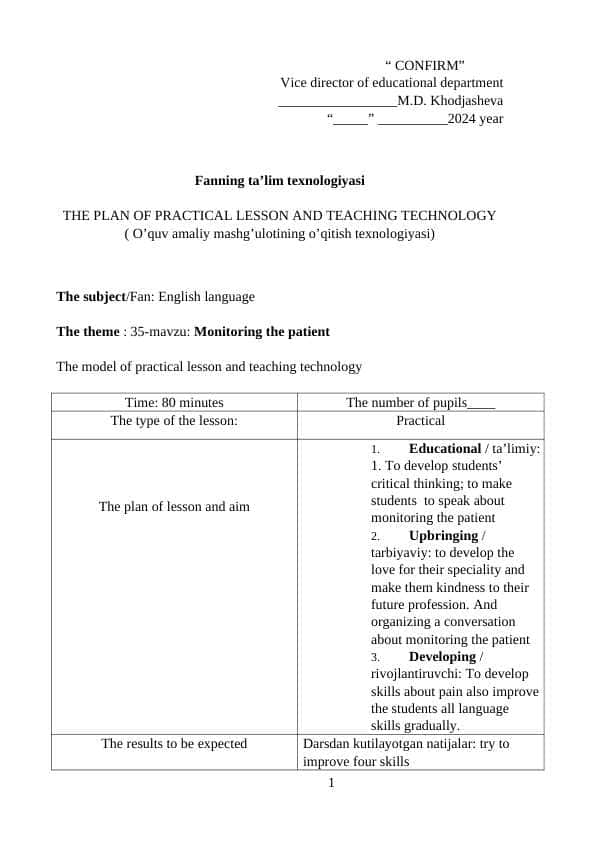 Monitoring the patient.docx