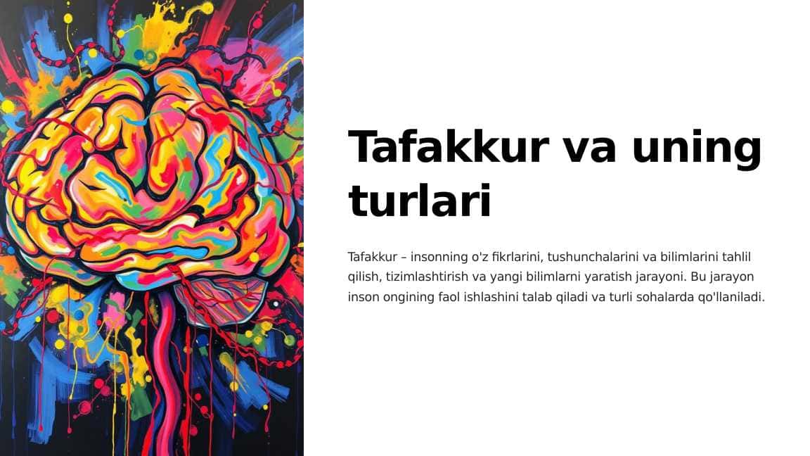 Tafakkur va uning turlari