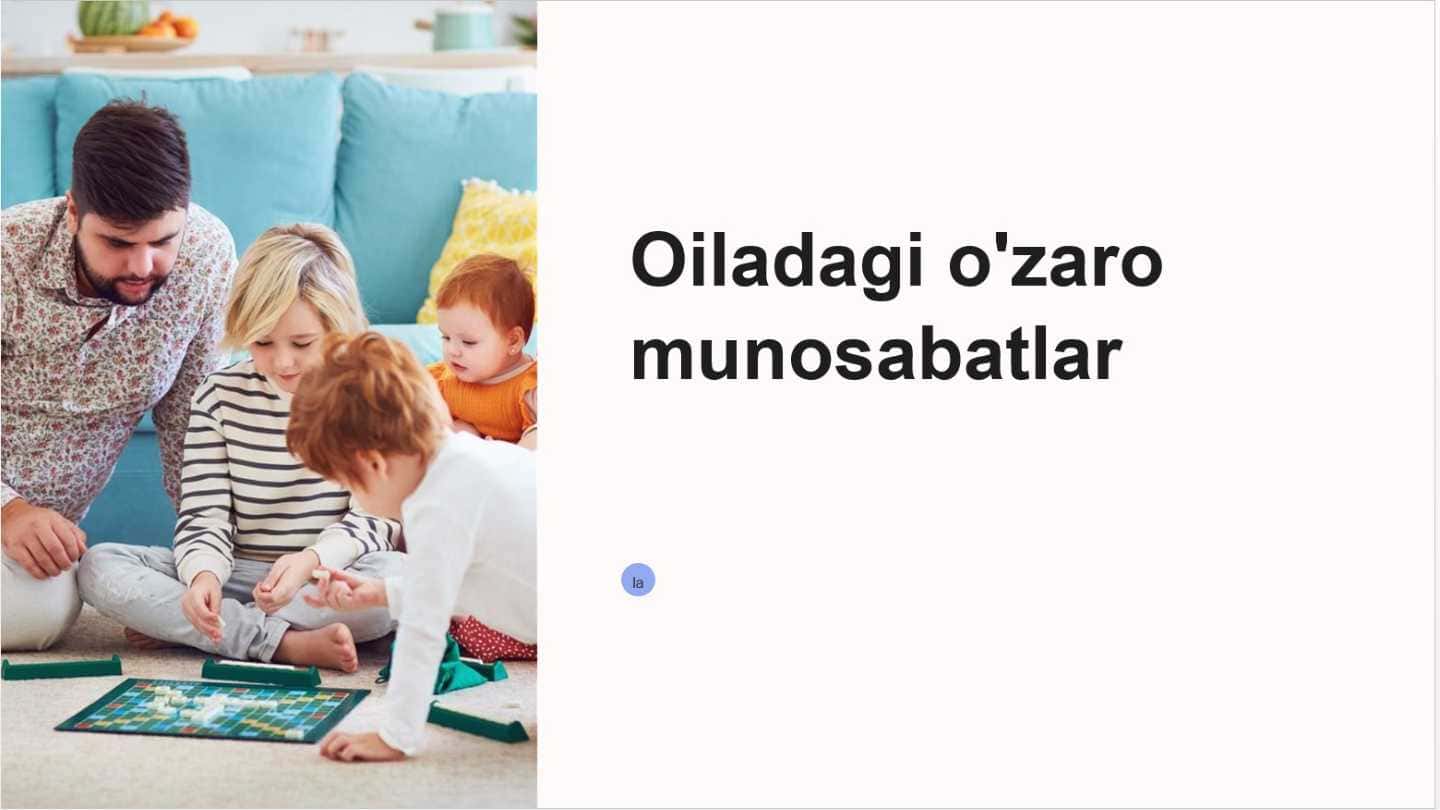 Oiladagi oʻzaro munosabatlar