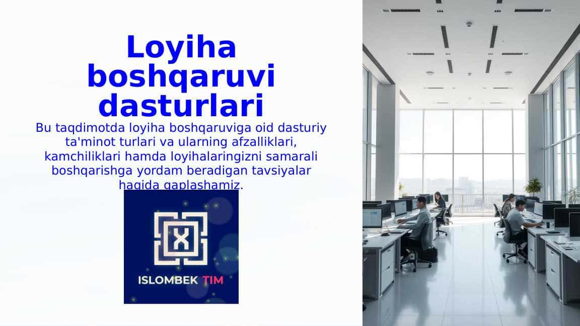 Loyiha boshqaruvi dasturlari