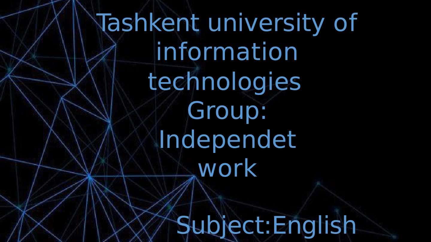 Ingliz tilidan mustaqil ish Jobs in IT mavzusida prezentatsiya
