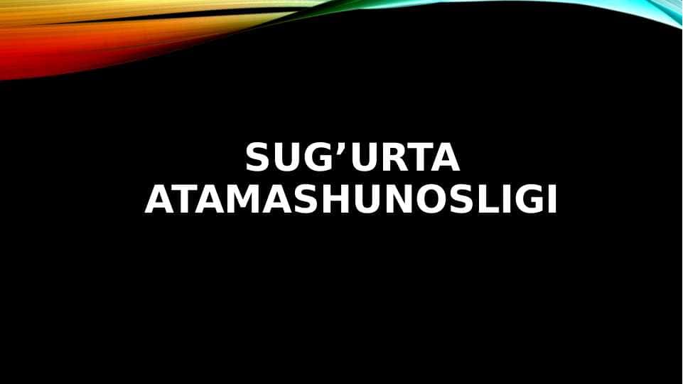 sug’urta atamashunosligi