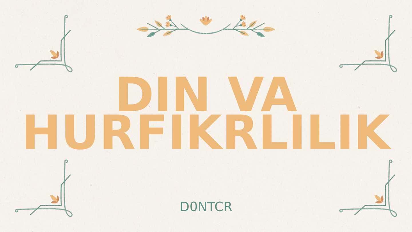 Din va hurfikrlilik