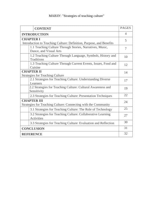 Strategies of teaching culture