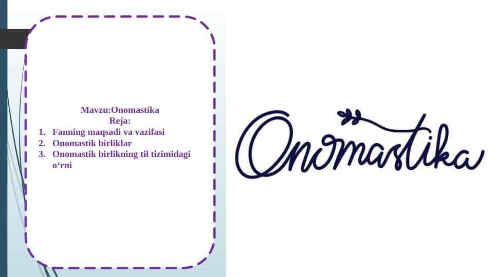 Onomastika
