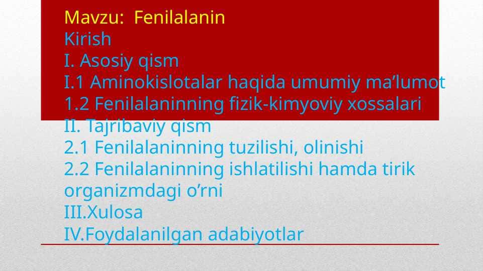 Fenilalanin