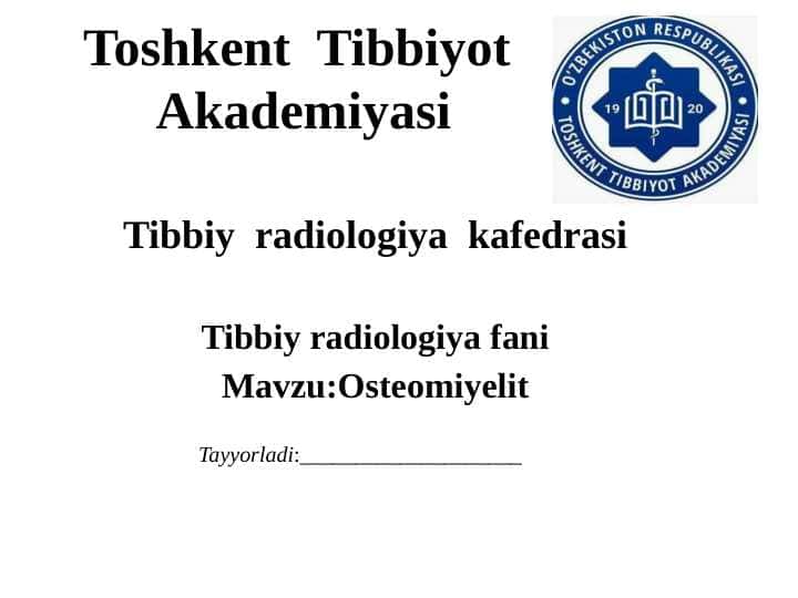 Osteomiyelit