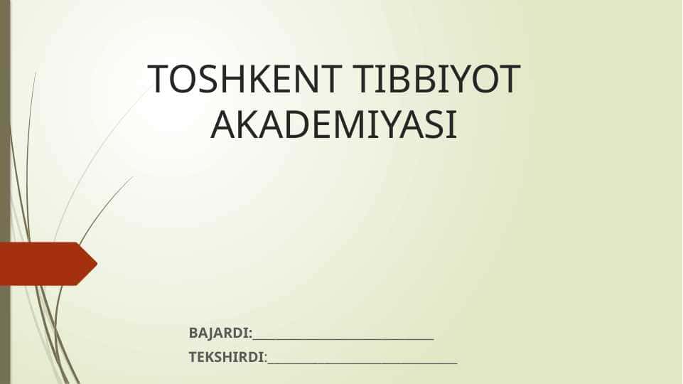 NAFAS YO’LLARIDA YOT TANA .SHOSHILINCH TIBBIY YORDAM