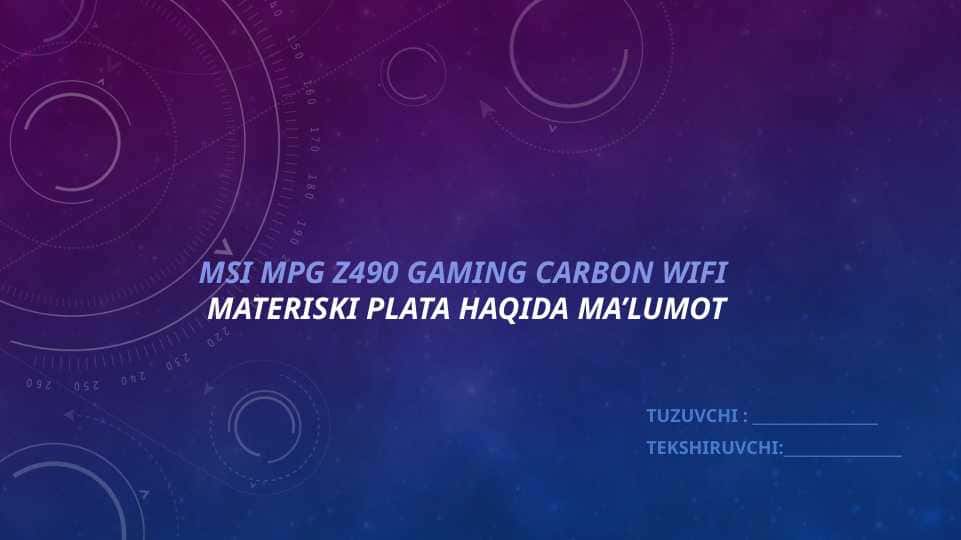 Kompyuterni tashkil etish