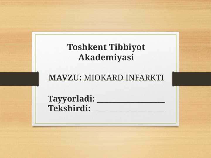 MIOKARD INFARKTI