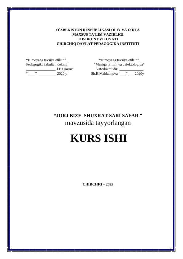 JORJ BIZE. SHUXRAT SARI SAFAR