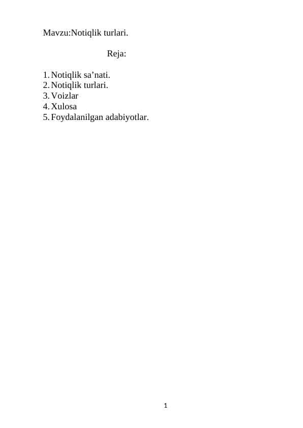 Notiqlik turlari
