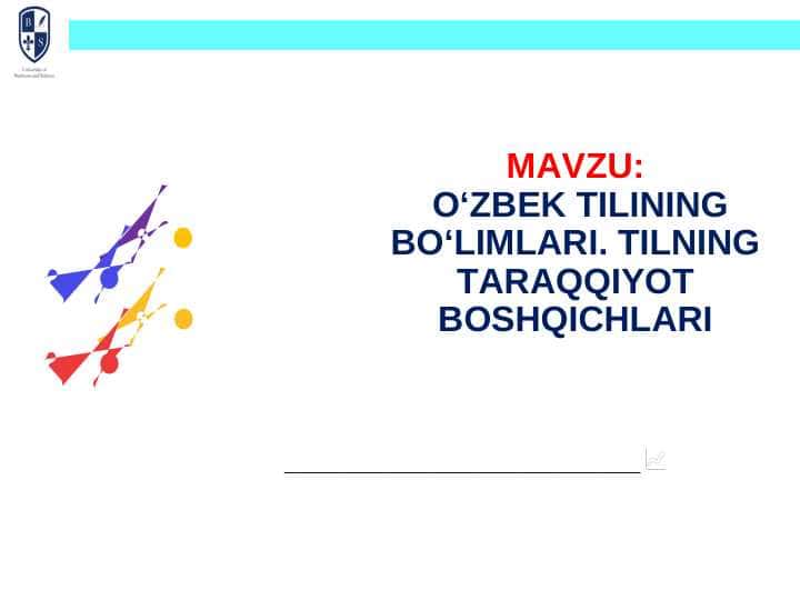 O‘ZBEK TILINING BO‘LIMLARI. TILNING TARAQQIYOT BOSHQICHLARI