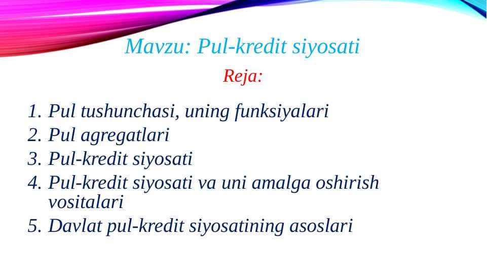 Pul-kredit siyosati