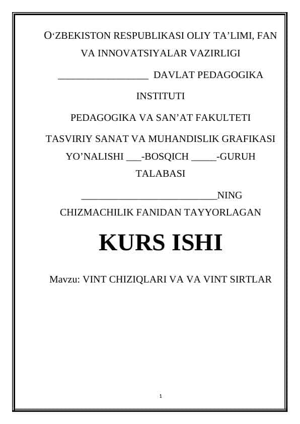 VINT CHIZIQLARI VA VA VINT SIRTLAR