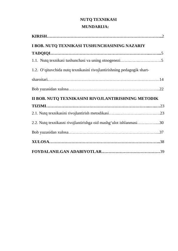 NUTQ TEXNIKASI