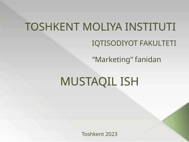Marketingda strategik rejalashtirish