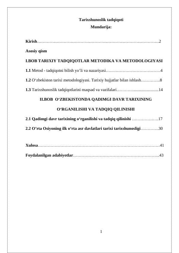 Tarixshunoslik tadqiqoti