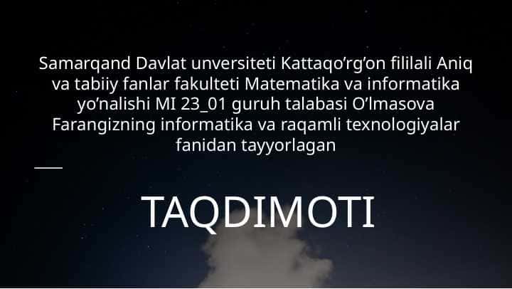 Zamonaviy operatsion tizimlar va qobiq dasturlar to’g’risida umumiy ma’lumotlar.