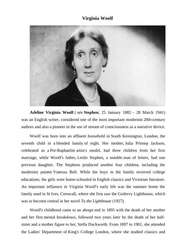 Virginia Woolf