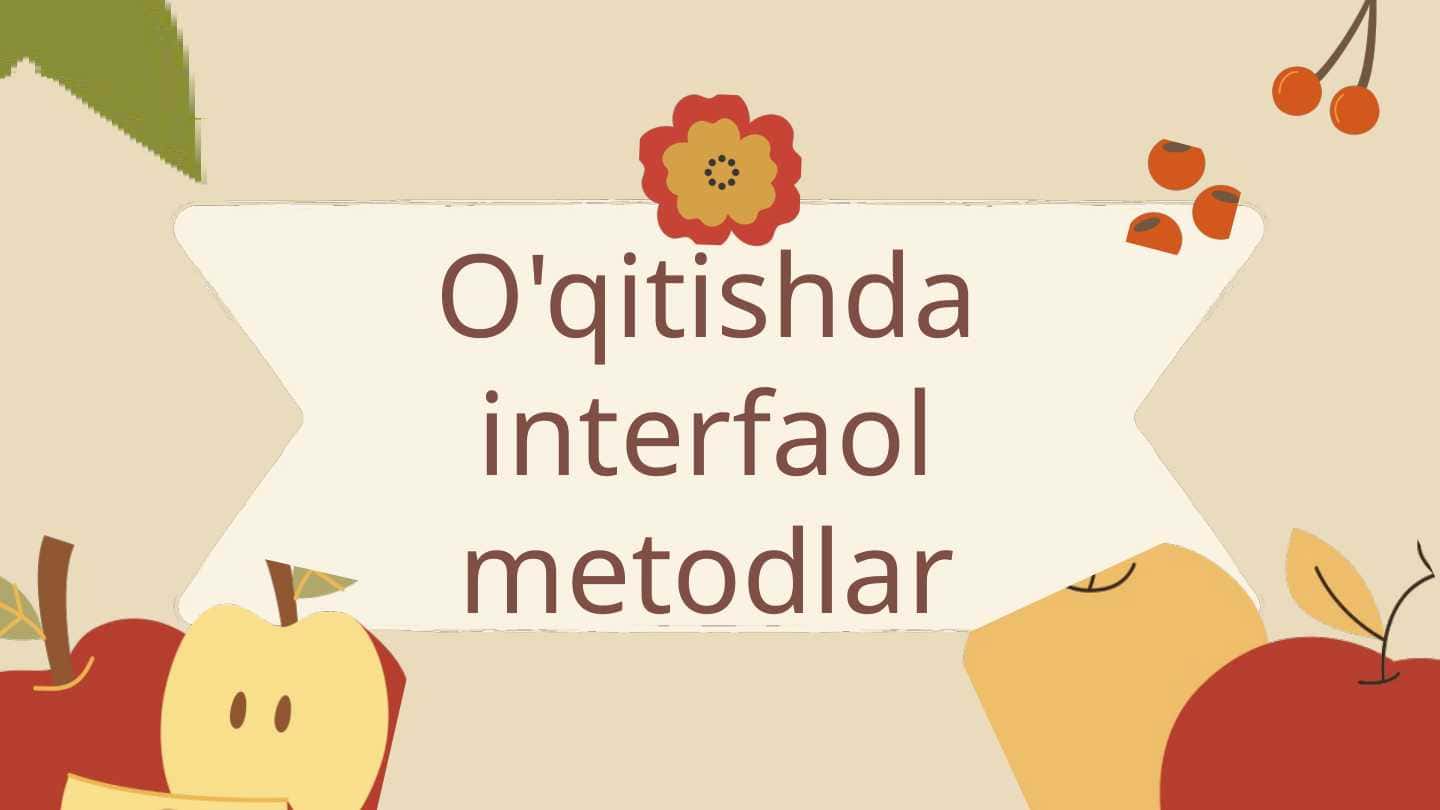 O'qitishda interfaol metodlar